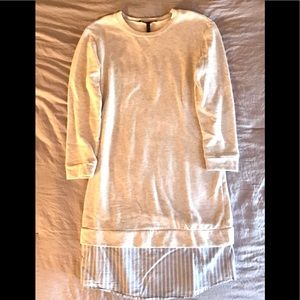 BCBGMaxAriza White, Lightweight Sweatshirt Dress. S